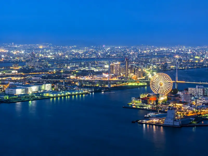 Osaka Bay & Universal City neighborhood in Osaka