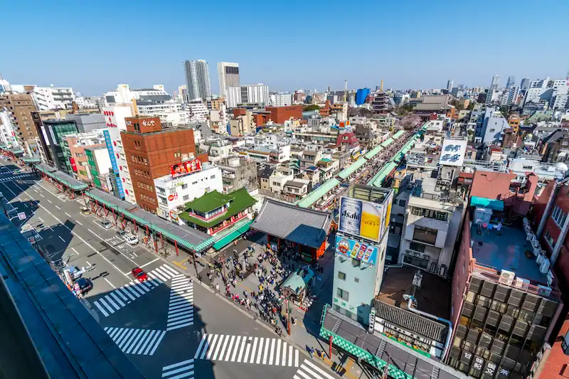 Asakusa neighborhood in Tokyo