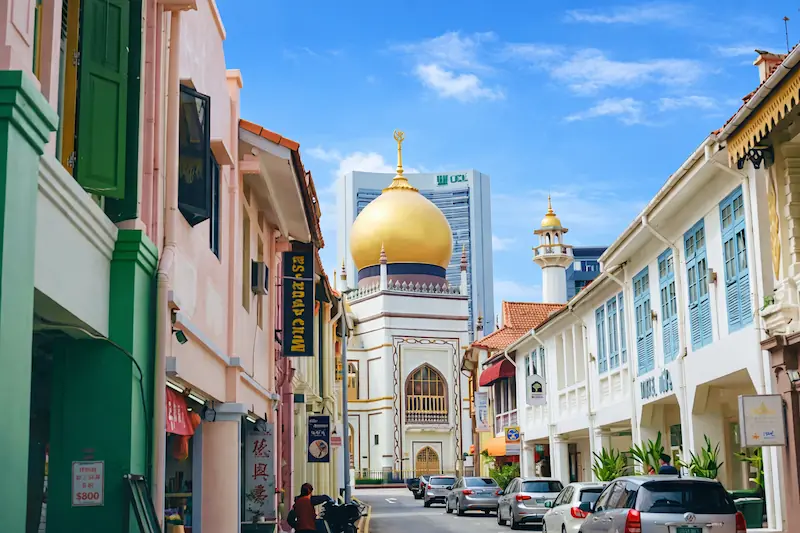 Kampong Glam neighborhood in Singapore