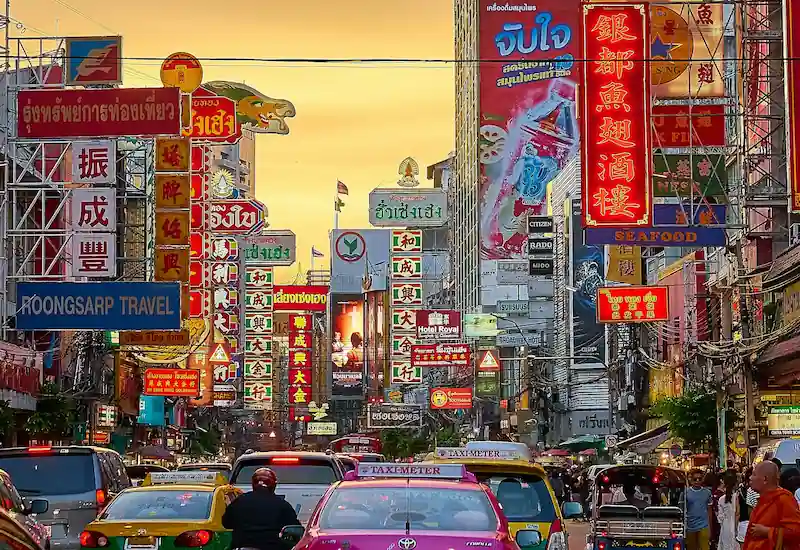 Yaowarat (Chinatown) neighborhood in Bangkok