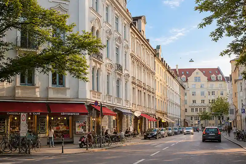 Glockenbachviertel neighborhood in Munich