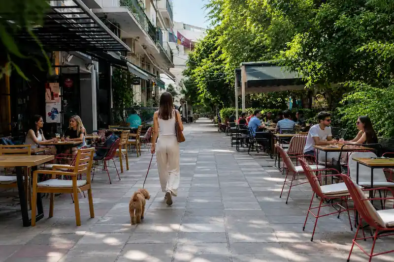 Pangrati neighborhood in Athens