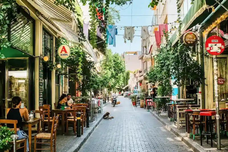 Psiri neighborhood in Athens