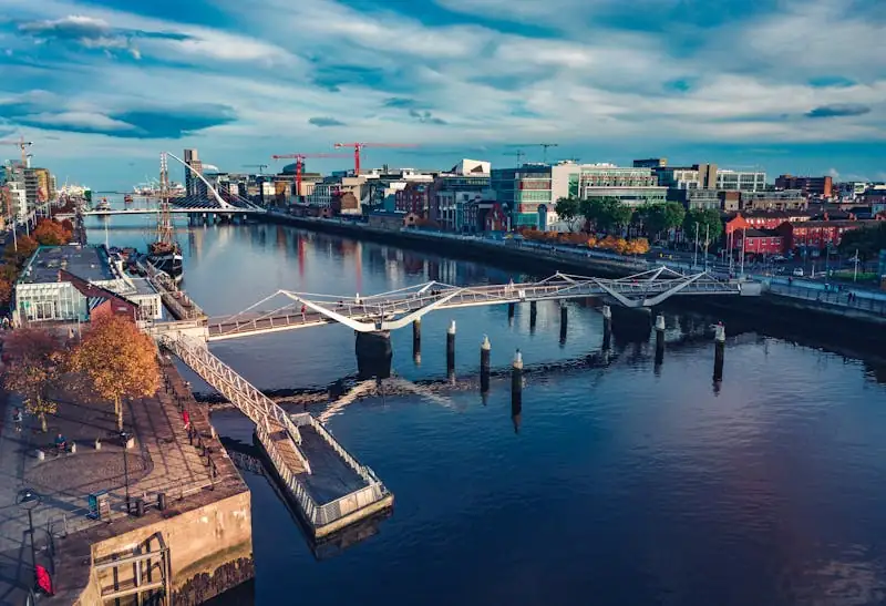 Docklands and Grand Canal Dock neighborhood in Dublin