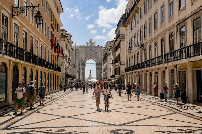Baixa neighborhood in Lisbon