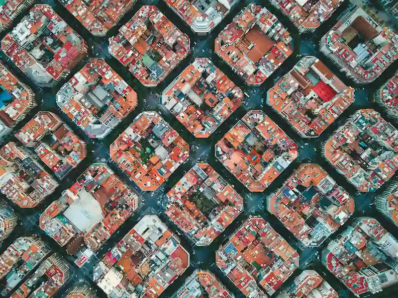 Eixample neighborhood in Barcelona