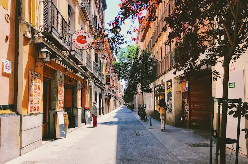 Barrio de las Letras neighborhood in Madrid