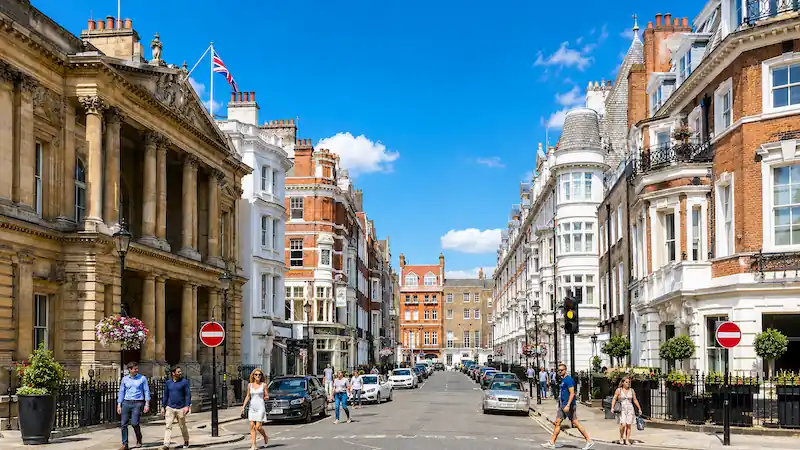 Marylebone neighborhood in London