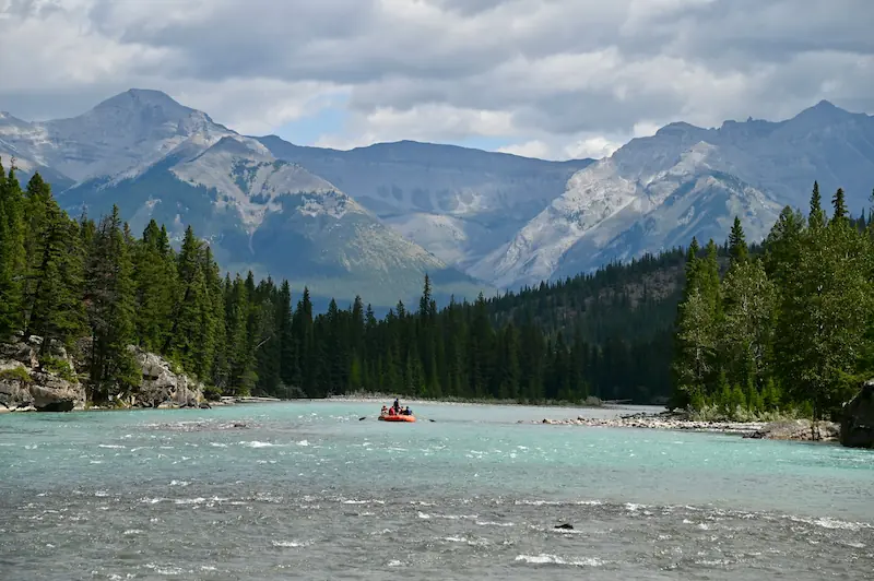 Bow River neighborhood in Banff