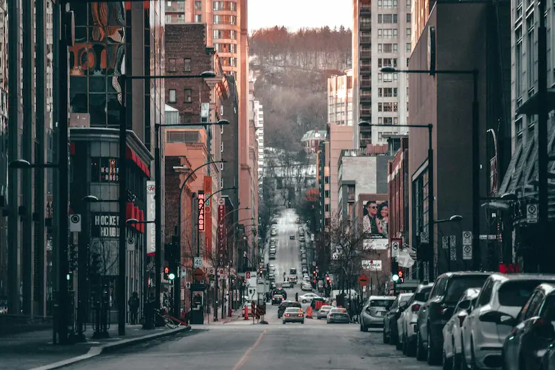 Downtown Montreal neighborhood in Montreal