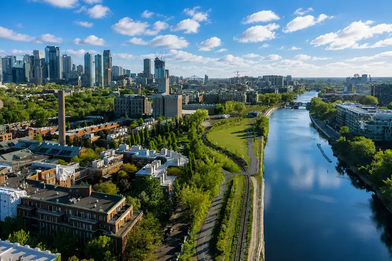 Griffintown and the Lachine Canal neighborhood in Montreal