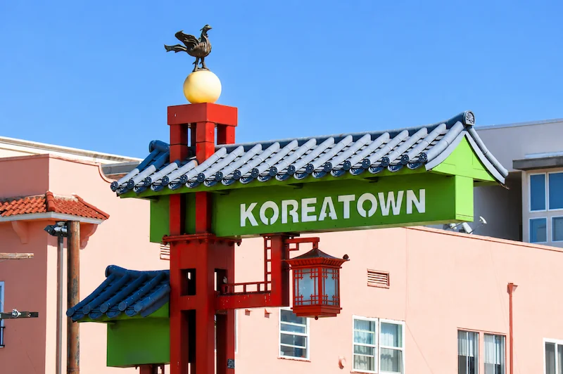 Koreatown neighborhood in Los Angeles