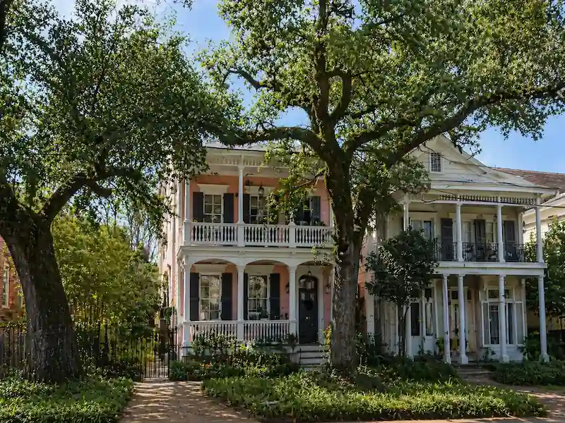 Uptown neighborhood in New Orleans
