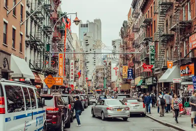 Lower East Side and Chinatown neighborhood in New York