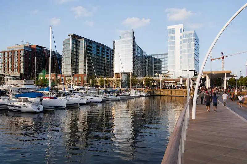 The Wharf neighborhood in Washington DC